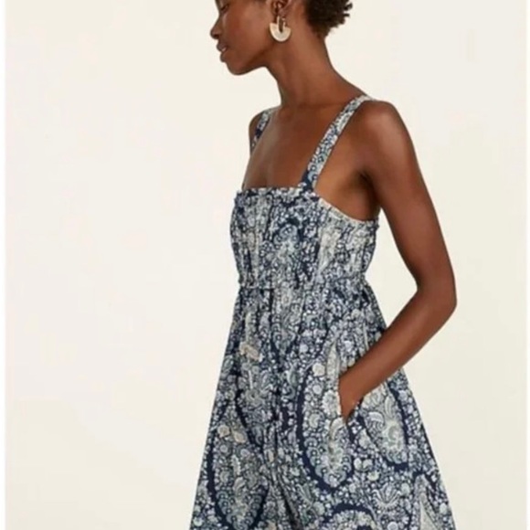 J. Crew Gathered Cotton-Poplin
Paisley Maxi Dress Size 6 nwot - Picture 3 of 12
